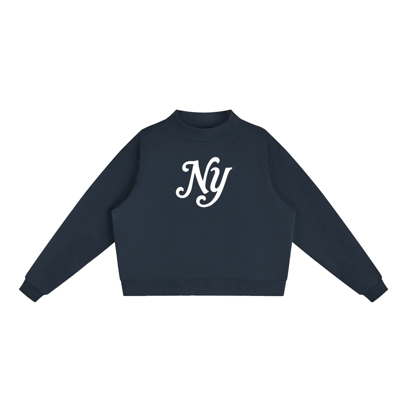 NY Mock Neck Fleece Sweatshirt