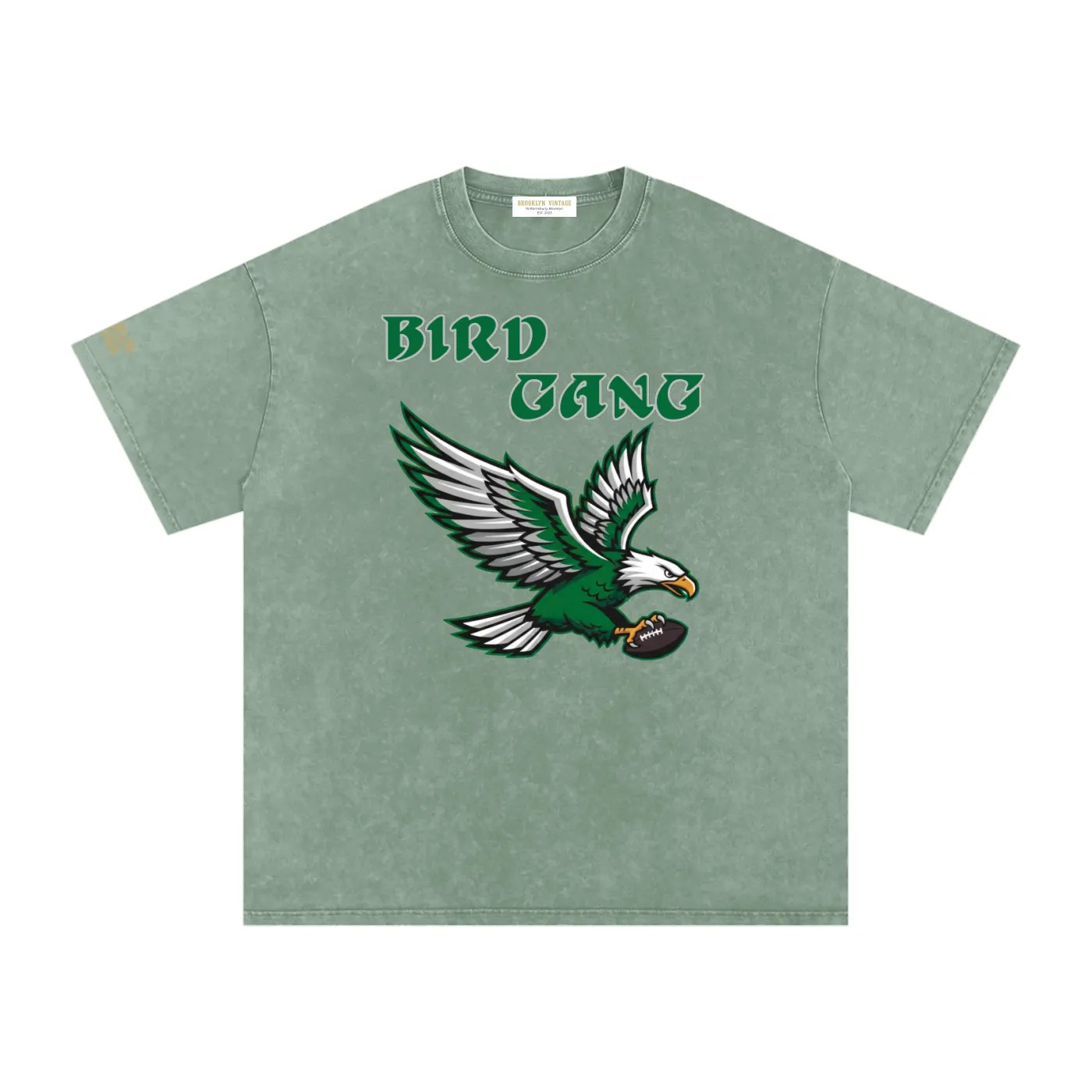Bird Gang Vintage Washed Oversized Tee