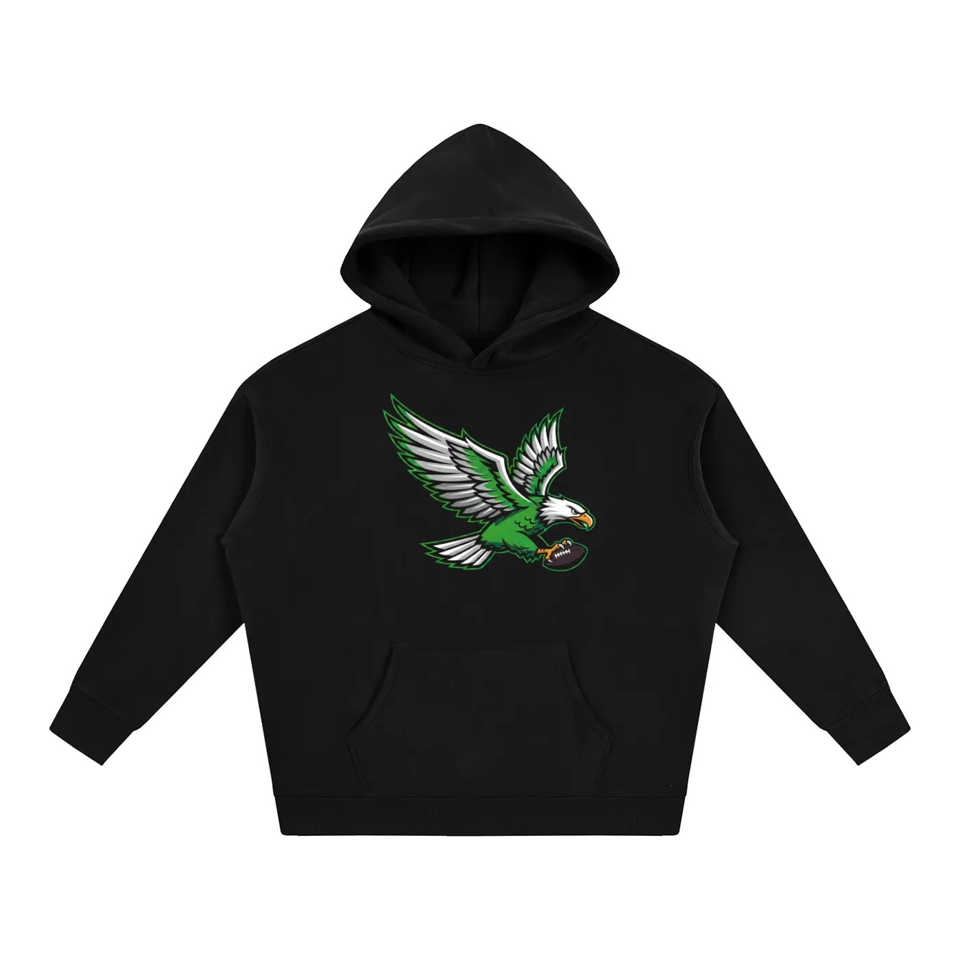Retro Birds Oversized Fleece Hoodie